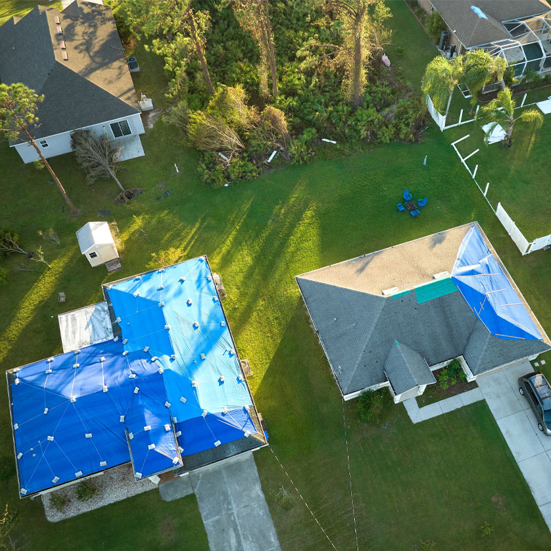 Storm damage roof repair